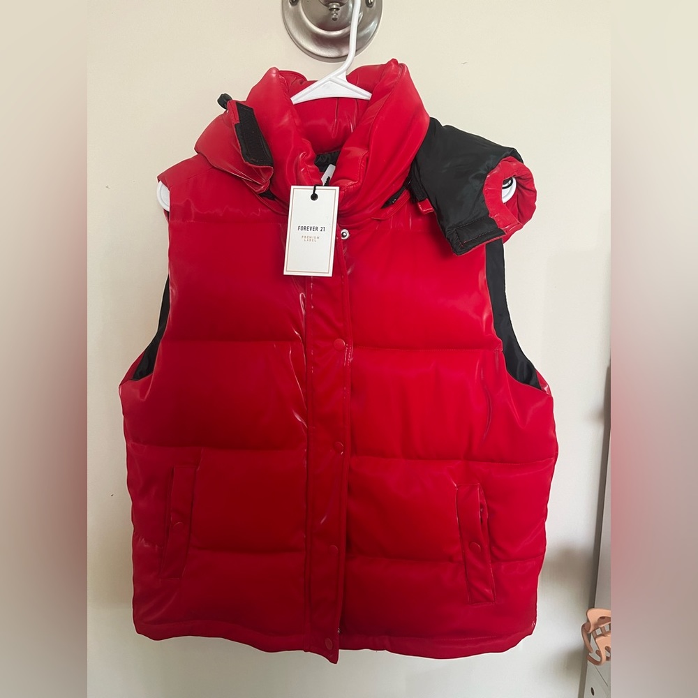 Red puffer, has shine to it.